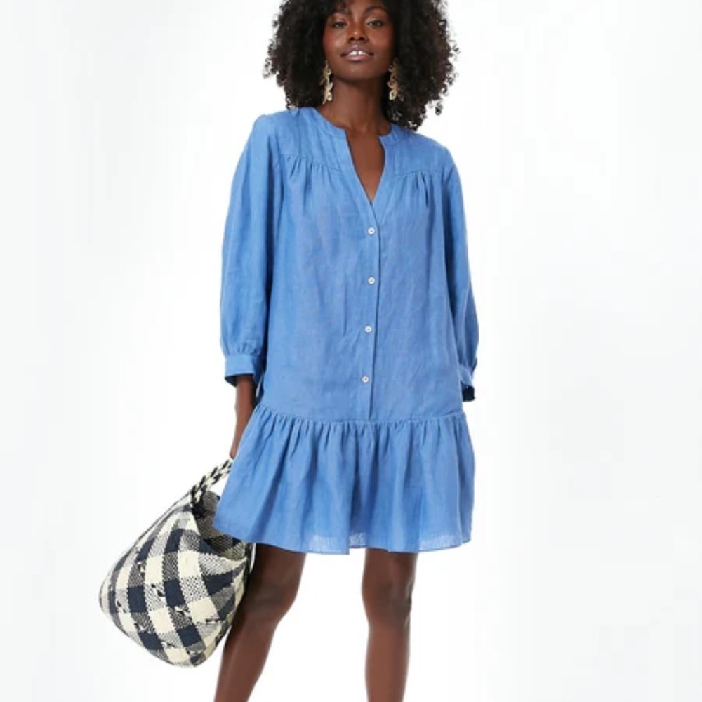 POMANDER PLACE Lake Blue Frankie Dress
